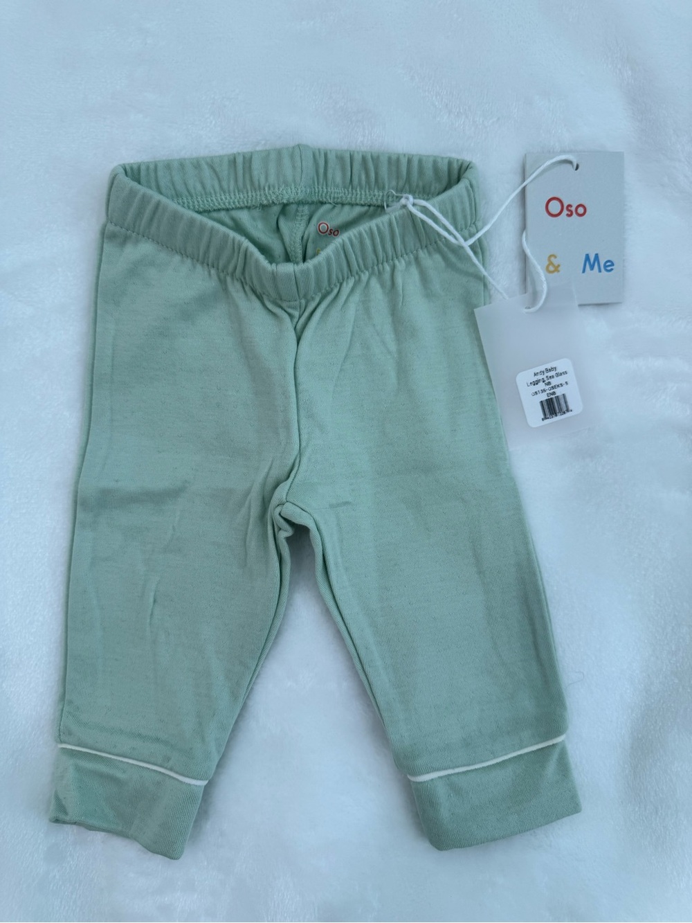 Oso & Me Sage Green Baby Leggings